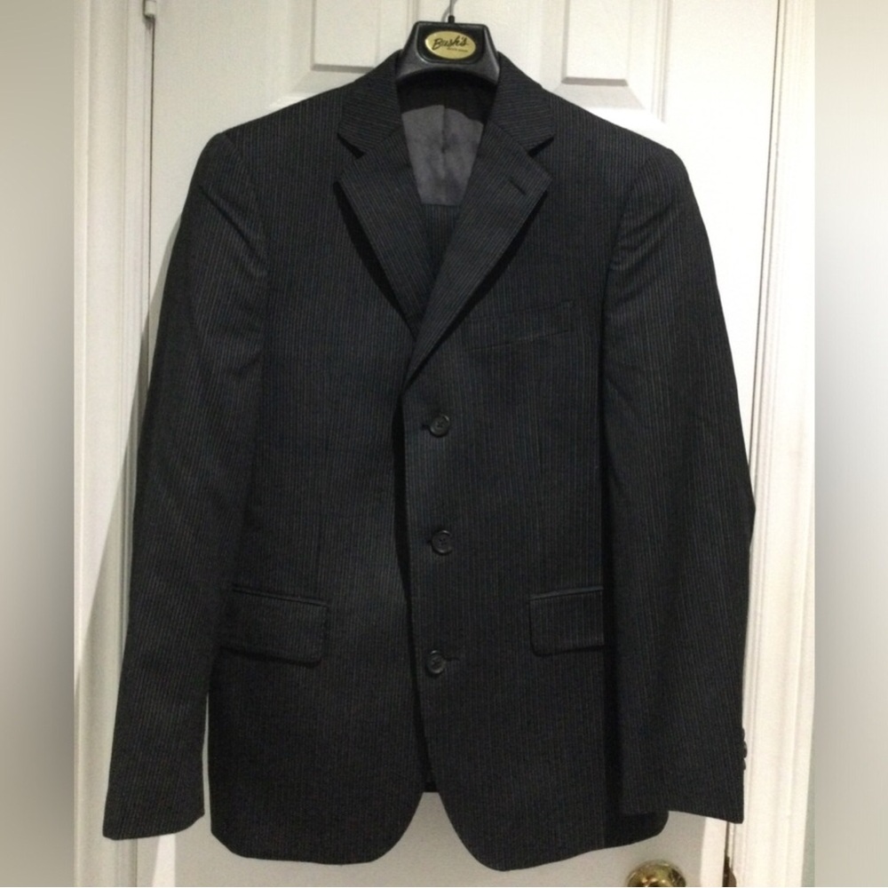 Sean John Men’s Wool Pinstripe Suit